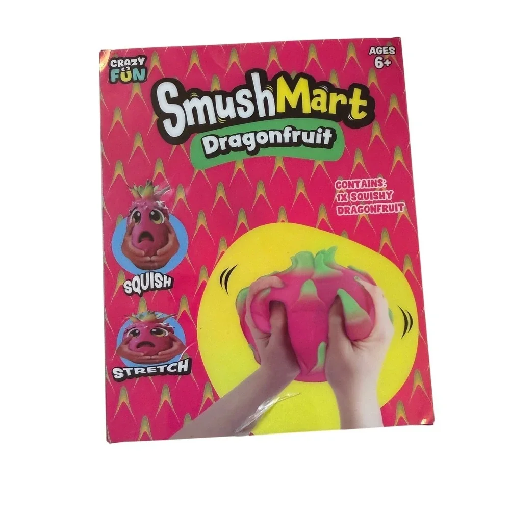 Crazy Fun SmushMart Dragonfruit Squishy Squeeze Toy RMS International 9225170